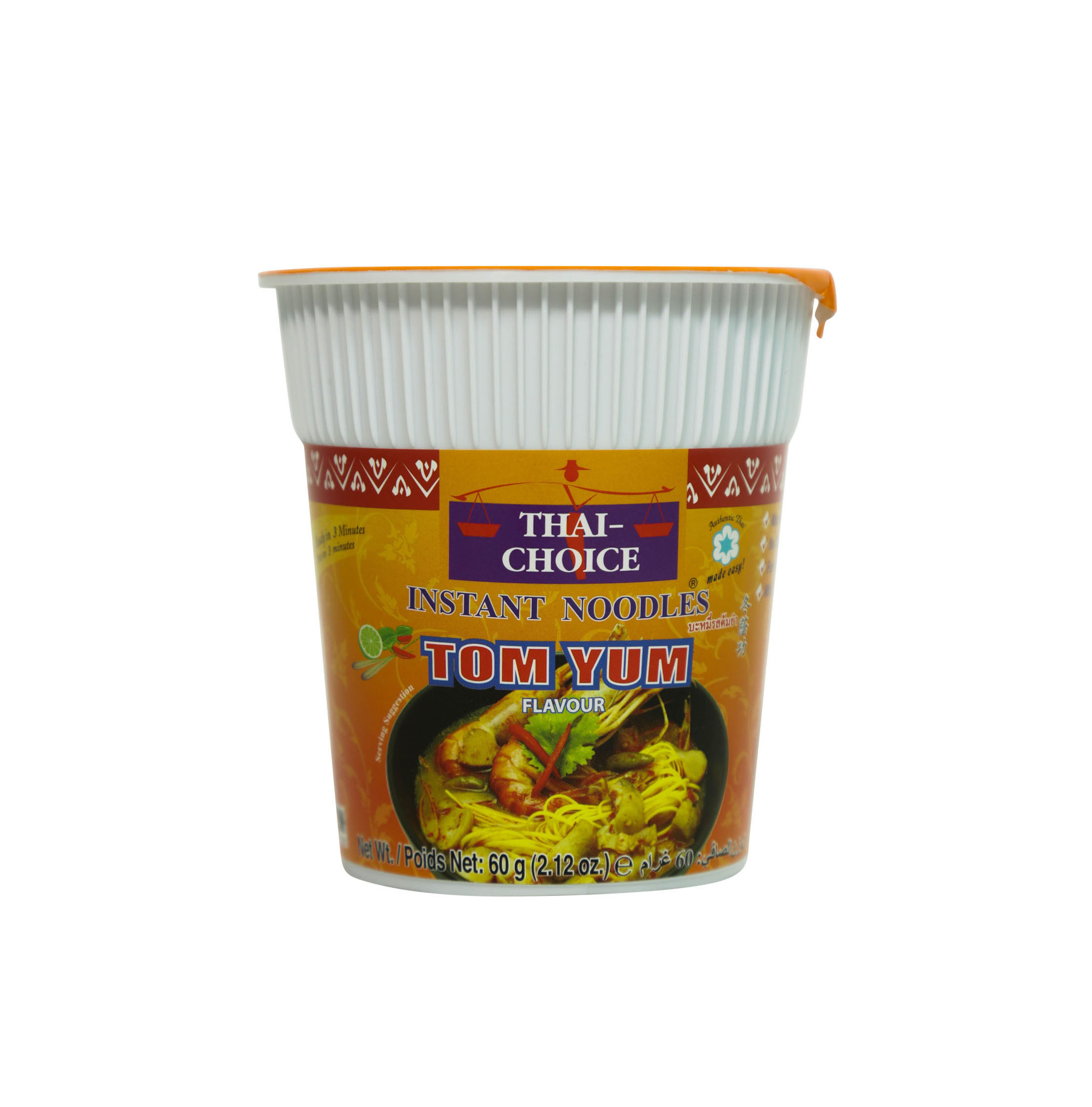 THAI CHOICE TOM YUM CUP NOODLES 60GM