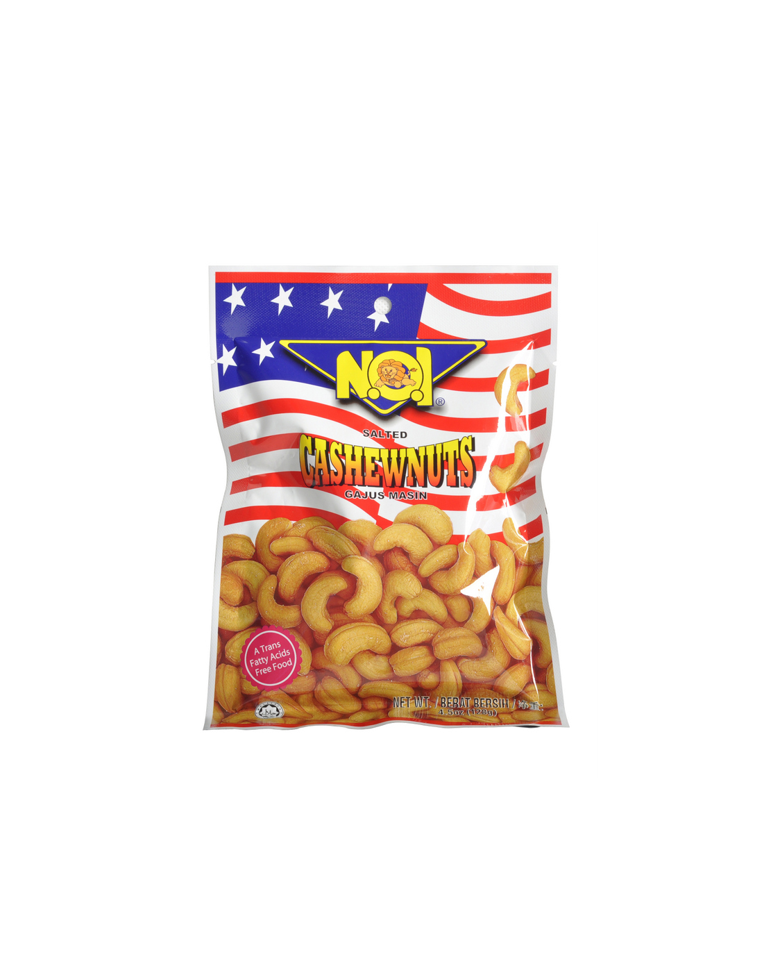 NO1 SALTED CASHEW NUTS 128GM