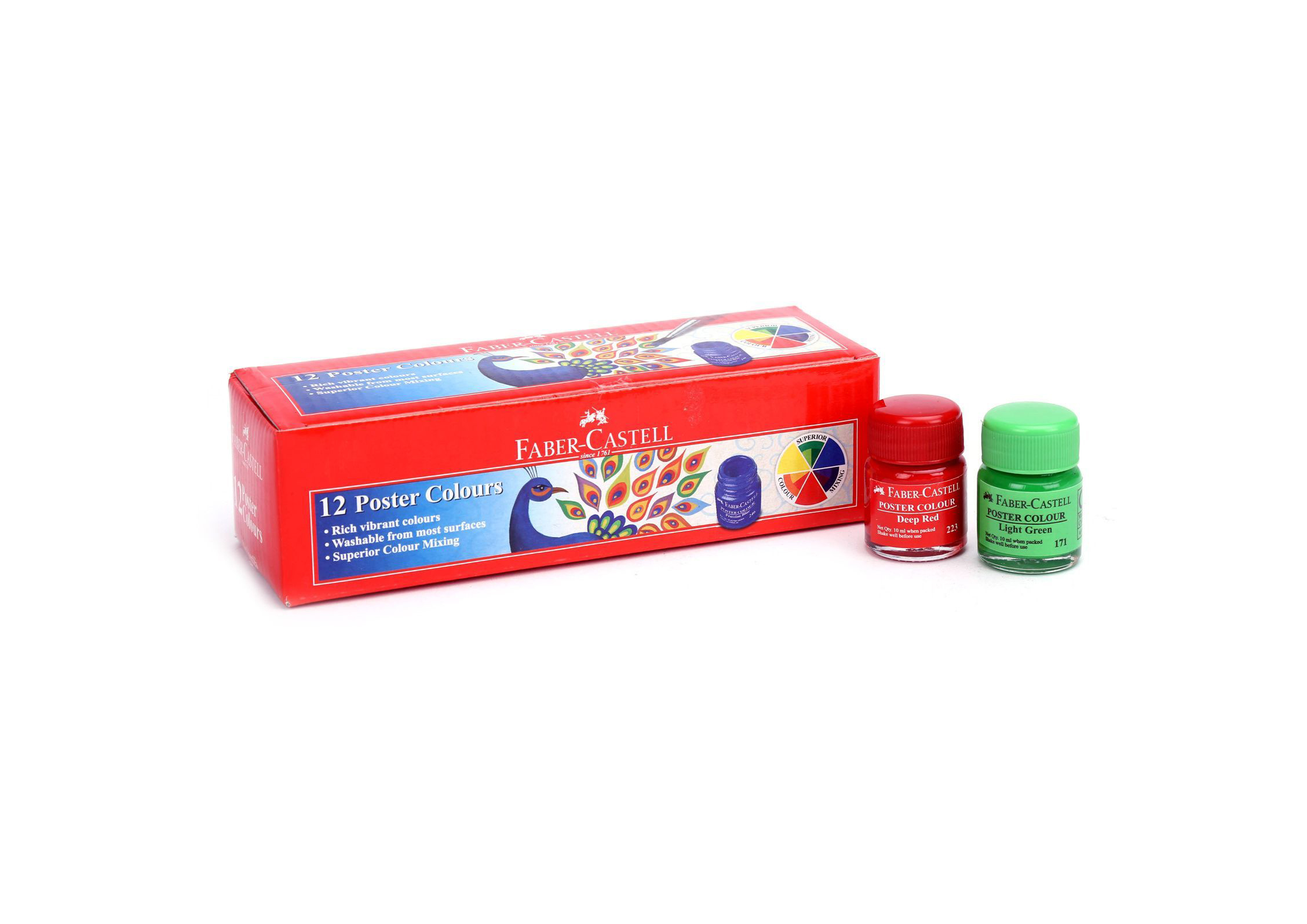 FABER CASTELL 12 COLOUR POSTER COLOUR