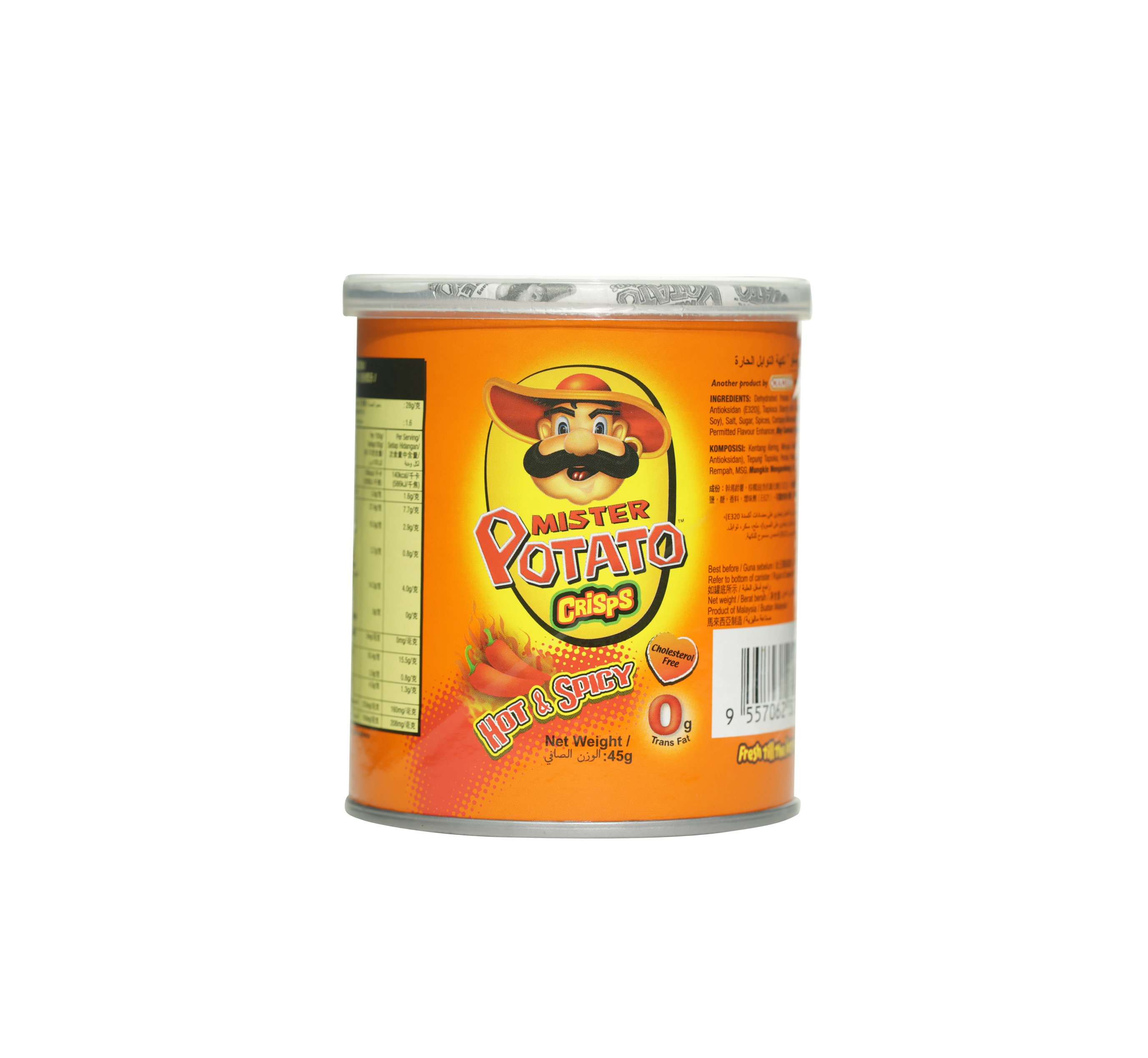 MISTER POTATO HOT & SPICY CHIPS 45GM
