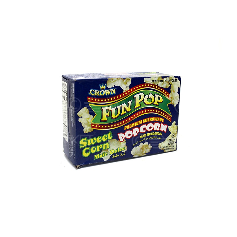 CROWN FUN POP SWEET CORN POPCORN 297GM