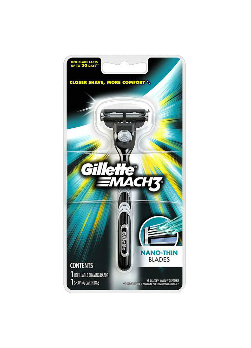 GILLETTE MACH 3 NANO THIN RAZOR