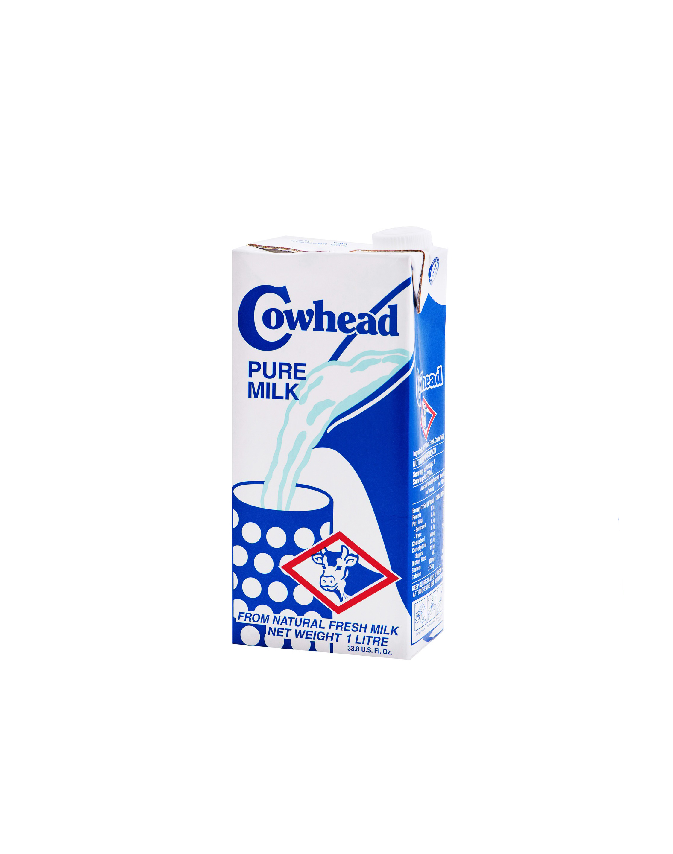 COWHEAD PURE LIQUID MILK 1LTR