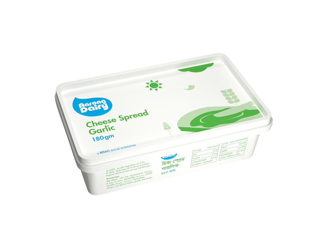 AARONG CHEESE SPREAD GARLIC 180GM