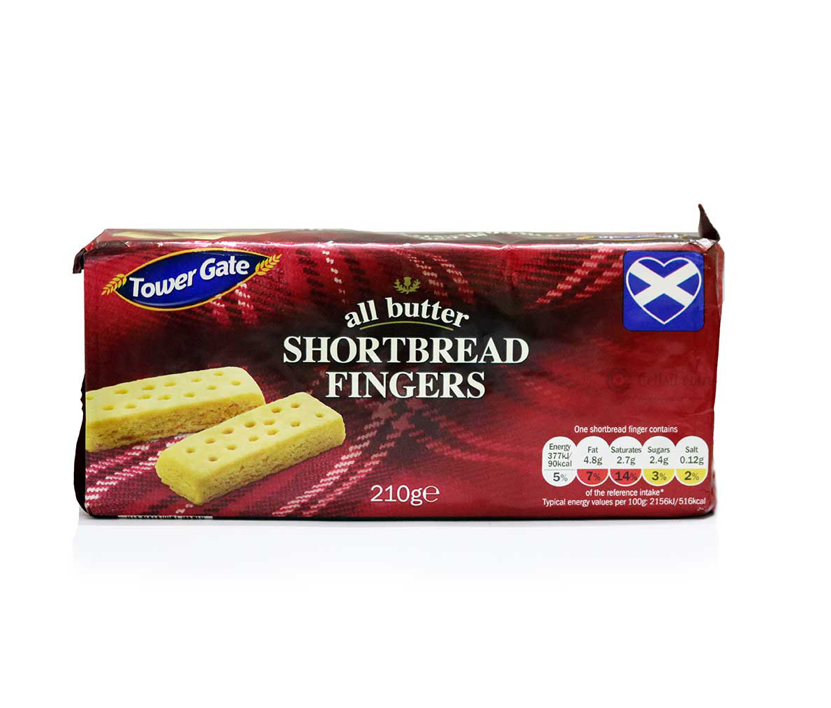 TOWER GATE SHORTBREAD FINGERS BISCUITS 210GM