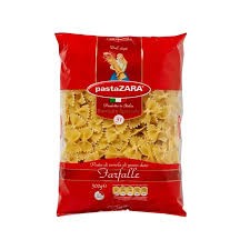 PASTA ZARA FARFALLE,CONCHIGLIE,FUSILLI 500GM