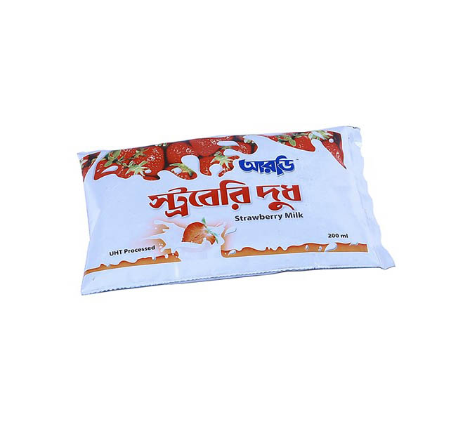 RD STRAWBERRY LIQUID MILK PACK 200ML