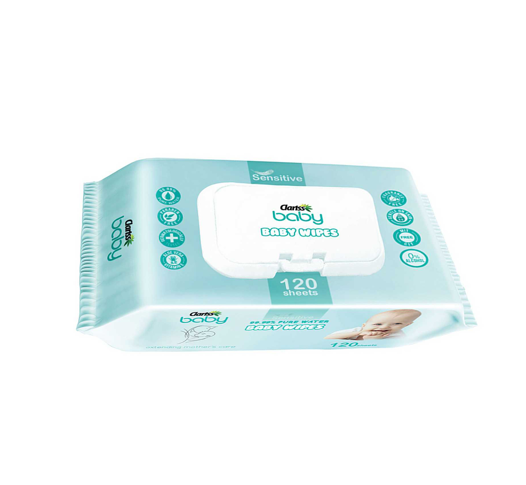 CLARISS SENSITIVE BABY WIPES 120 SHEETS