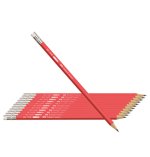 FABER CASTELL RED MATT 2B PENCIL