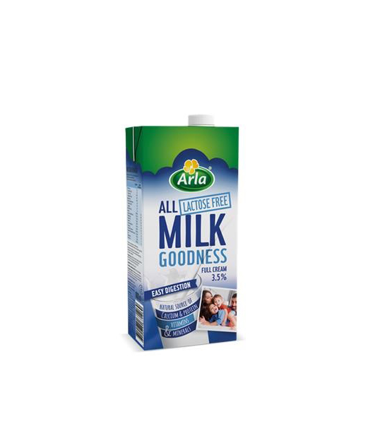 ARLA LACTOSE FREE LIQUID MILK 1LTR