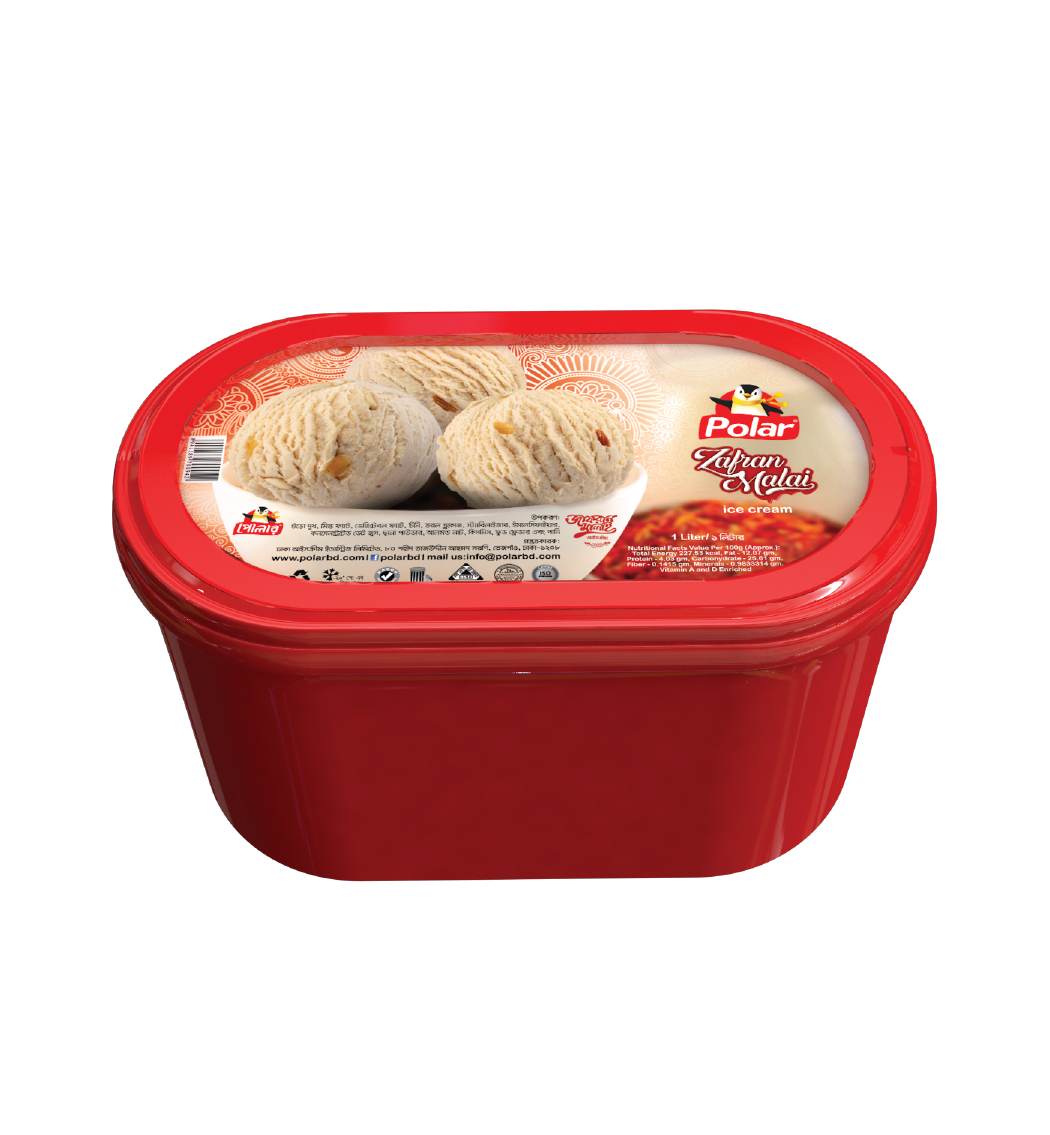 POLAR ZAFRAN MALAI ICE CREAM 1LTR
