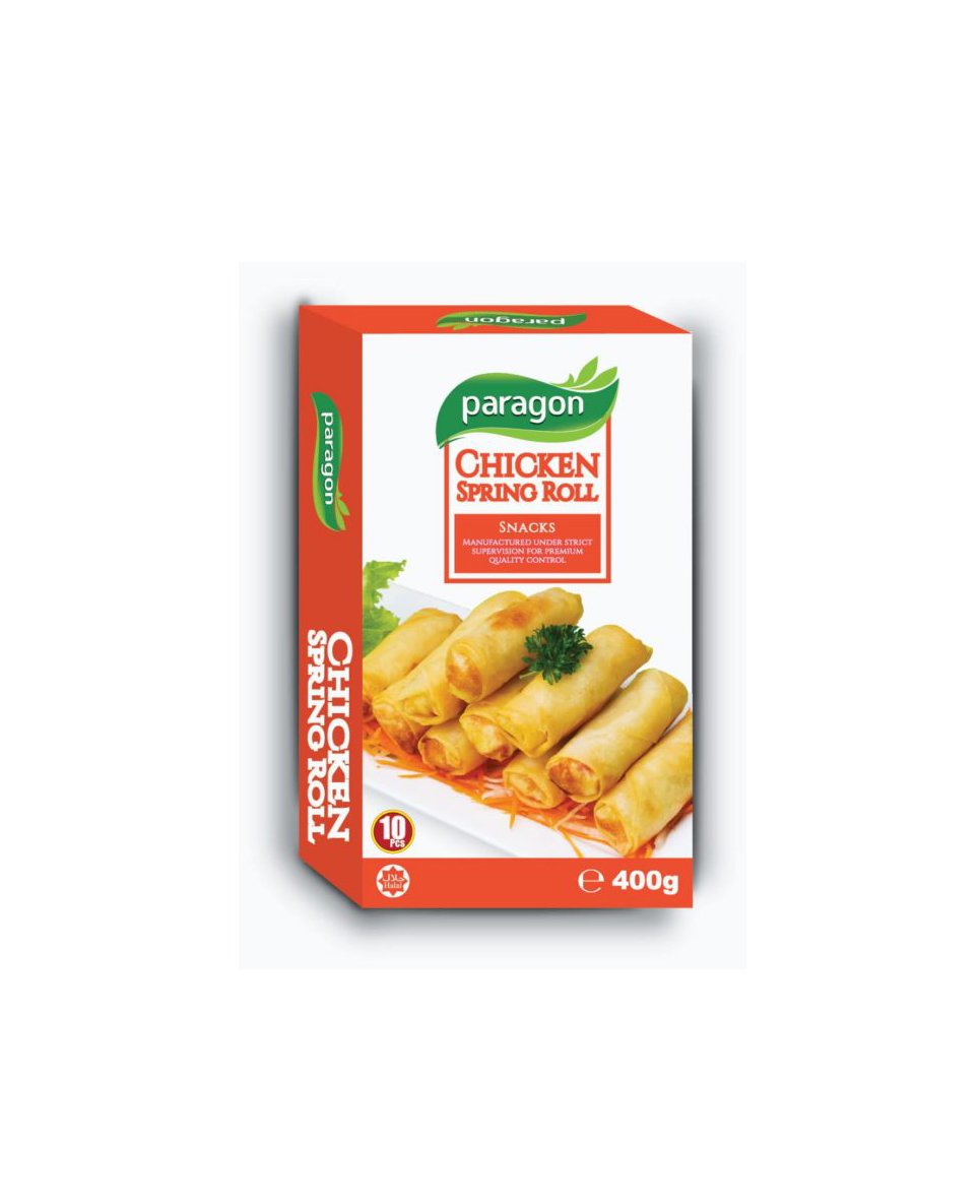 PARAGON CHICKEN SPRING ROLL FROZEN FOOD 400GM