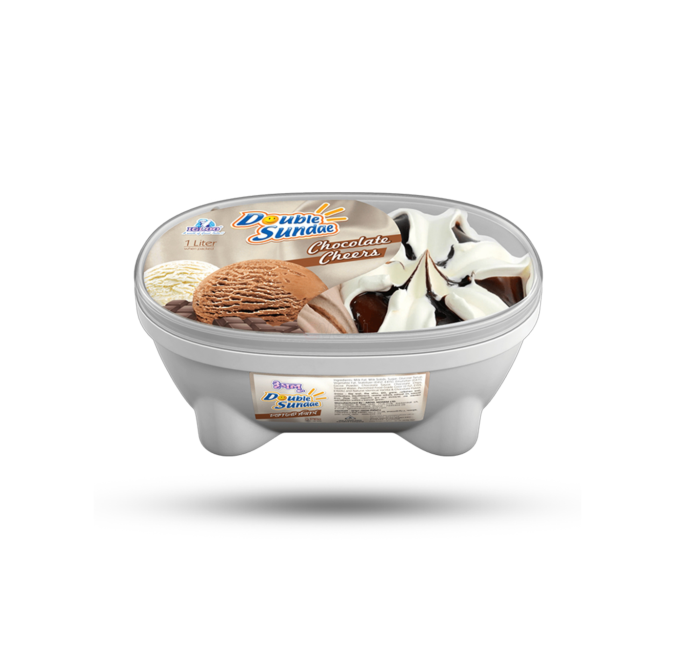 IGLOO DOUBLES SUNDAE ICE CREAM 1LTR
