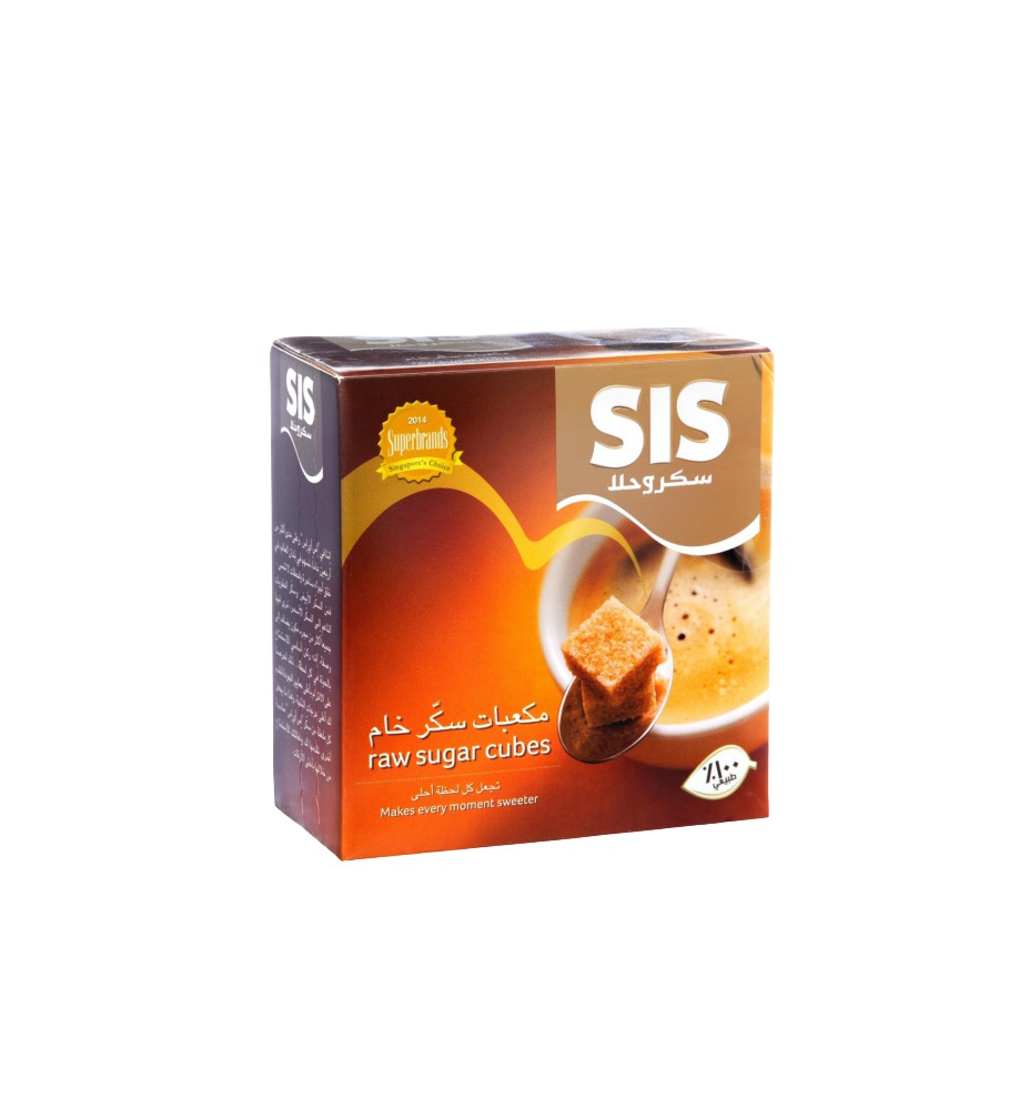 SIS RAW BROWN SUGAR CUBE 454GM